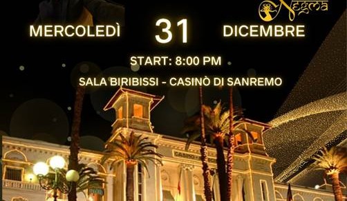 CASINO’ DI SANREMO – GLI EVENTI DI MERCOLEDI’ 31 DICEMBRE