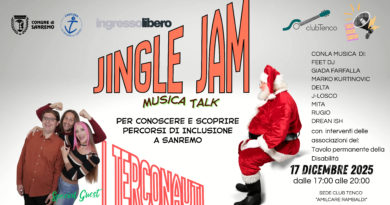 JINGLE JAM – MUSICA E PARTECIPAZIONE PER UNA COMUNITA’ INCLUSIVA –  SEDE CLUB TENCO SANREMO