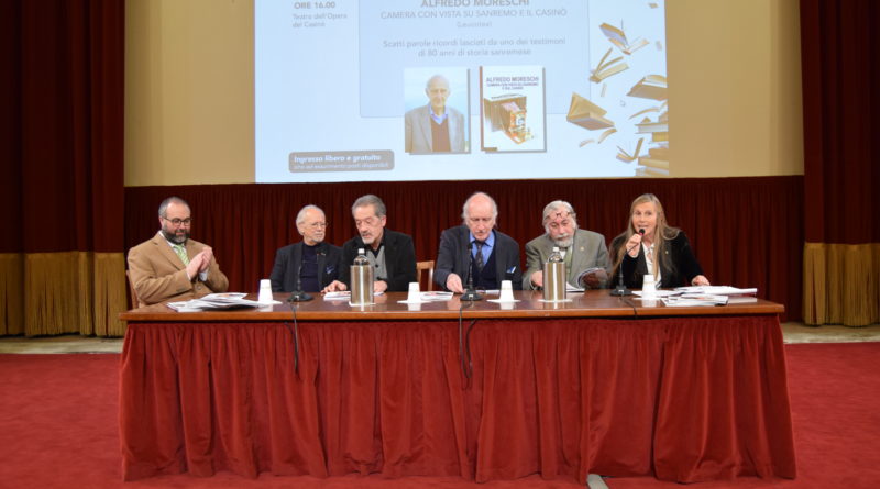 SUCCESSO PER LA PRESENTAZIONE DEL VOLUME “ALFREDO MORESCHI – CAMERA CON VISTA SU SANREMO E SUL CASINO'” (VIDEO E FOTO)