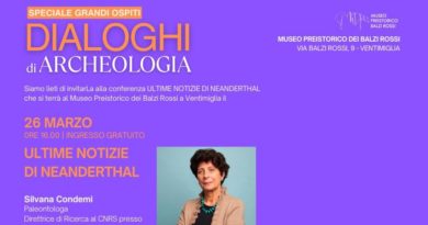 SILVANA CONDEMI OSPITE ALL’AREA ARCHEOLOGICA DEI BALZI ROSSI