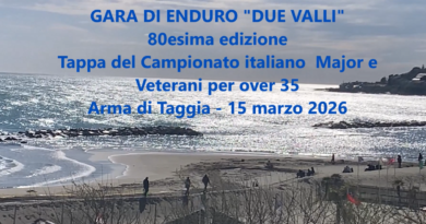 ARMA DI TAGGIA – GARA ENDURO “DUE VALLI” ORGANIZZATA DA MOTO CLUB SANREMO