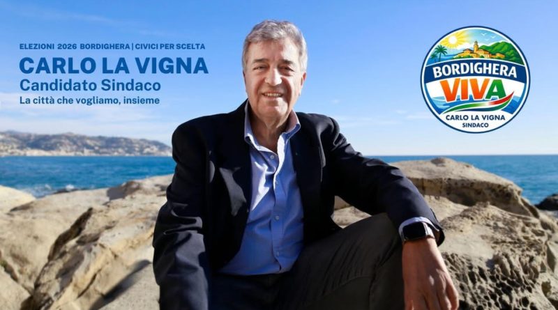 “BORDIGHERA VIVA” DEPOSITA LA LISTA ELETTORALE A SOSTEGNO DEL CANDIDATO CARLO LA VIGNA