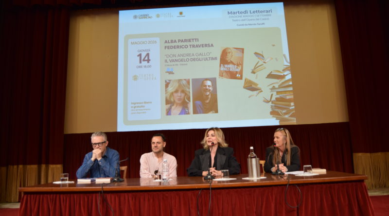 ALBA PARIETTI E FEDERICO TRAVERSA CON SUCCESSO AI “MARTEDI LETTERARI” DEL CASINO’ DI SANREMO