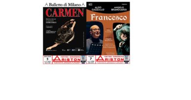 AL TEATRO ARISTON DUE SERATE DI GRANDE PRESTIGIO DEDICATE ALLA DANZA ALLA MUSICA E ALLA CULTURA