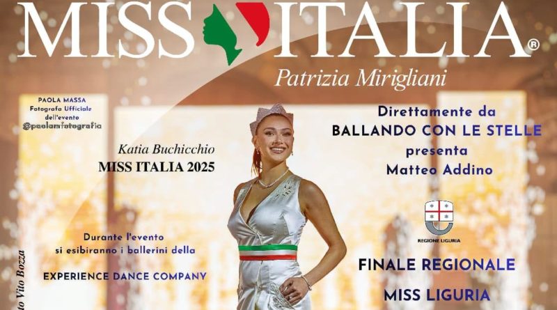 OSPEDALETTI – GIOVEDI’ 27 AGOSTO LA FINALE REGIONALE LIGURIA DI MISS ITALIA 2026