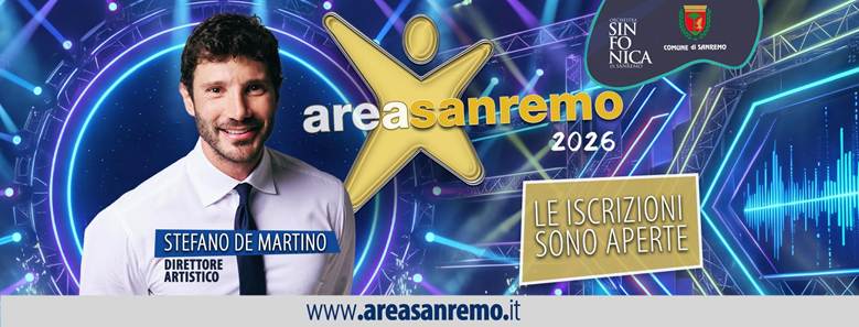 SANREMO –  SONO APERTE DA OGGI LE ISCRIZIONI AD “AREA SANREMO 2026”