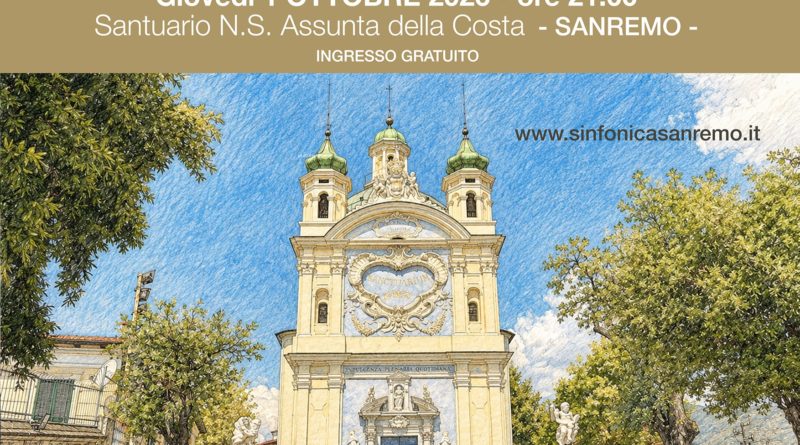 “Musica nelle Chiese” con l’Orchestra Sinfonica di Sanremo a Cipressa, Bussana, Sanremo e Coldirodi 