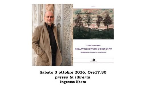 BORDIGHERA – INCONTRO CON L’AUTORE CLAUDIO SOTTOCORNOLA – LIBRERIA AMICOLIBRO