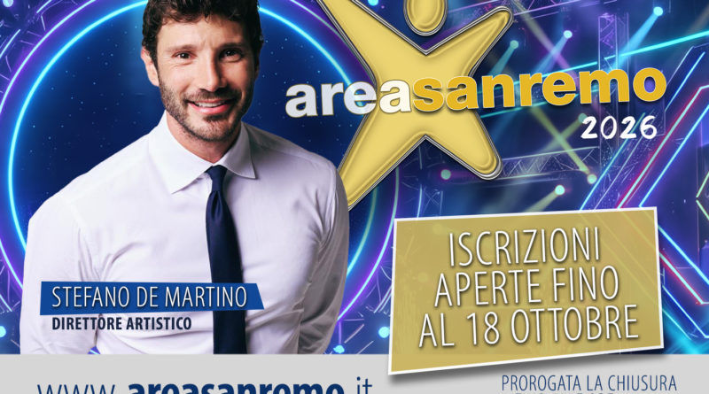 “AREA SANREMO” ISCRIZIONI PROROGATE A DOMENICA 18 OTTOBRE 2026